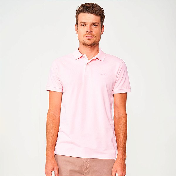 Camisa Polo Colcci Classic Pr26 Rosa Elle Masculino