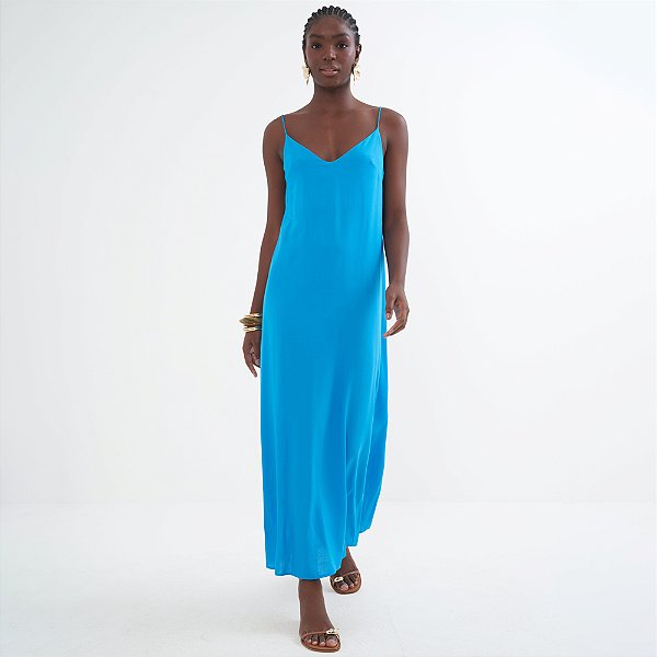 Vestido Super Mid Colcci Light Pr26 Azul Klenn Feminino