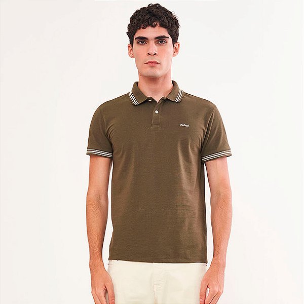Camisa Polo Colcci Road Pr26 Verde Cilandro Masculino