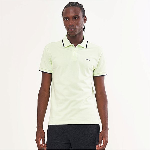 Camisa Polo Colcci Listra Pr26 Verde Yuji Masculino