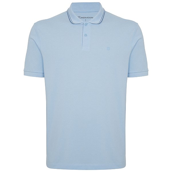 Camisa Polo Individual Basic Mod Comfort Pr26 Azul Masculino