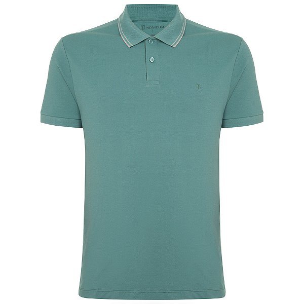 Camisa Polo Individual Basic Slim Pr26 Verde Claro Masculino