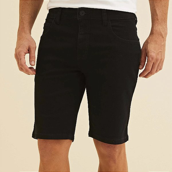 Bermuda Jeans Forum Paul Slim Ve26 Preto Masculino