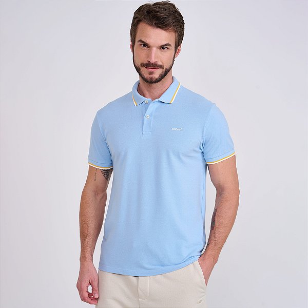 Camisa Polo Colcci Dual Line Ve26 Azul Masculino