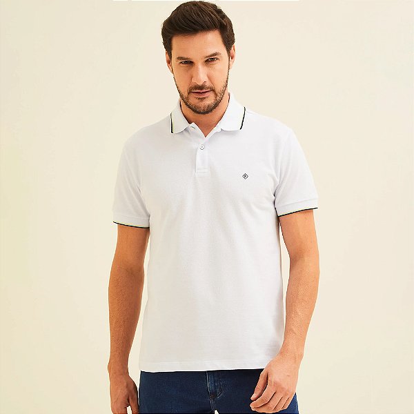 Camisa Polo Forum Triple Line Ve26 Branco Masculino