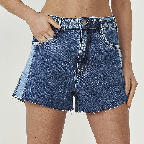 Short Jeans Colcci Jade Lateral Ve26 Azul Feminino