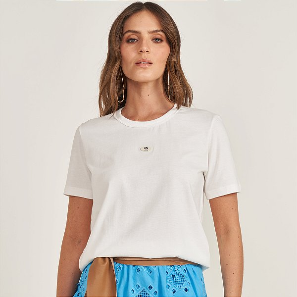 Camiseta Colcci Iconic Ve26 Off White Feminino