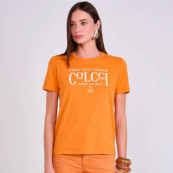 Camiseta Colcci Urban Ve26 Laranja Feminino
