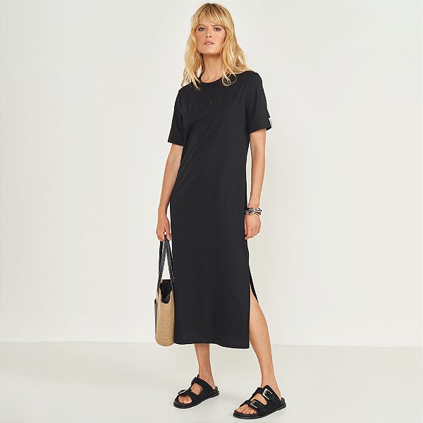 Vestido Mid Colcci Logo Ve26 Preto Feminino