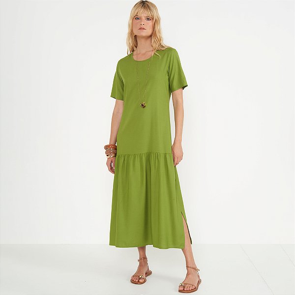 Vestido Mid Colcci Confort Ve26 Verde Feminino