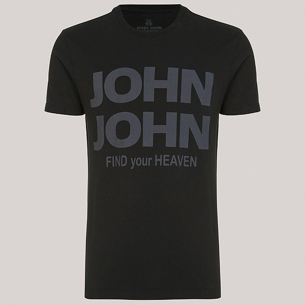 Camiseta John John Regular Find Pr26 Preto Masculino