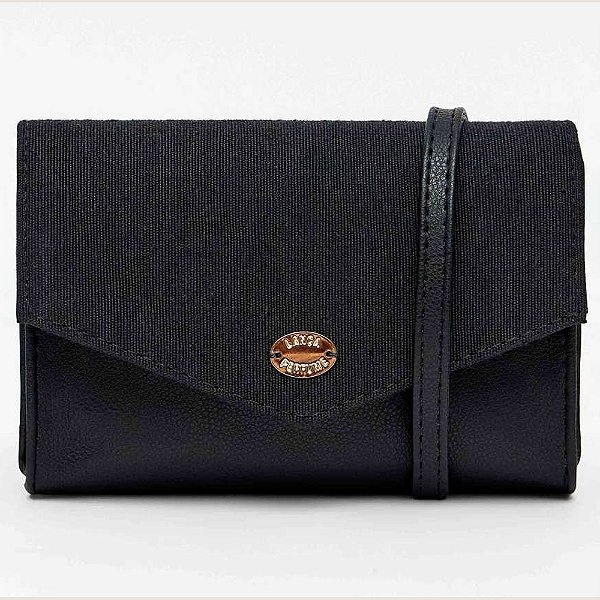 Bolsa Crossbody Lança Perfume Linho Pr26 Preto Feminino