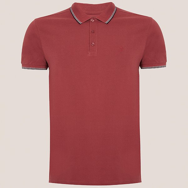 Camisa Polo Dudalina Frisos Degradê Pr26 Rosa Masculino