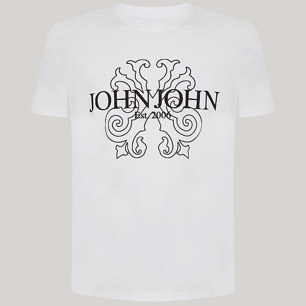 Camiseta John John Regular Brand Pr26 Branco Masculino