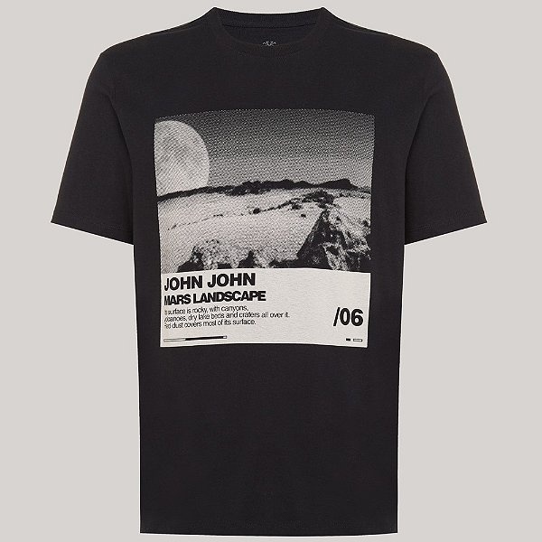 Camiseta John John Mars Landscape Pr26 Preto Masculino