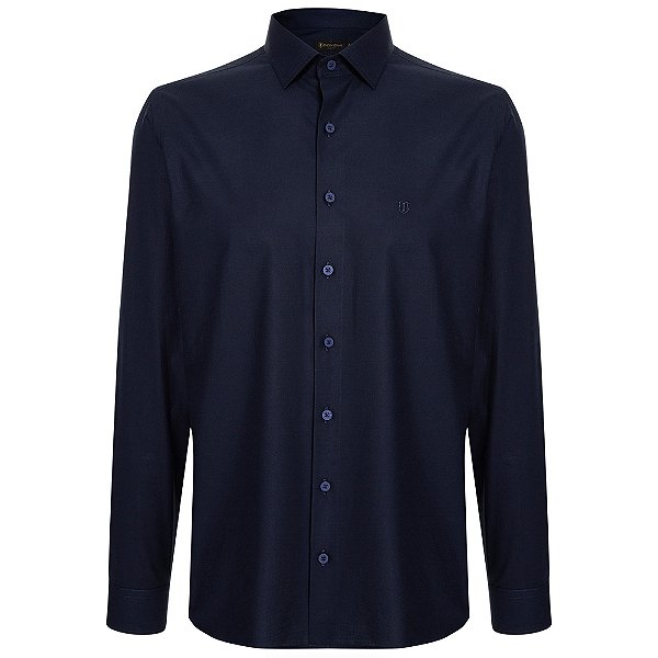 Camisa Individual Slim Lisa Pr26 Azul Masculino