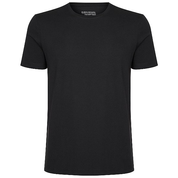 Camiseta Individual Pima Soft Slim Pr26 Preto Masculino