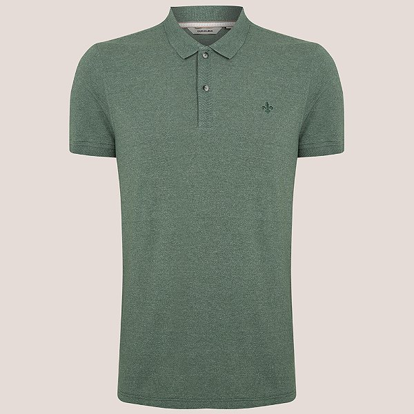 Camisa Polo Dudalina Piquet Mouline Pr26 Verde Masculino