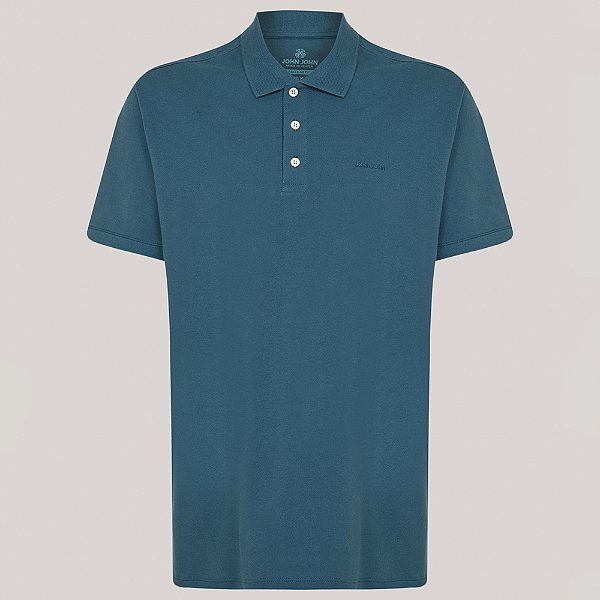 Camisa Polo John John Regular New Pr26 Azul Masculino