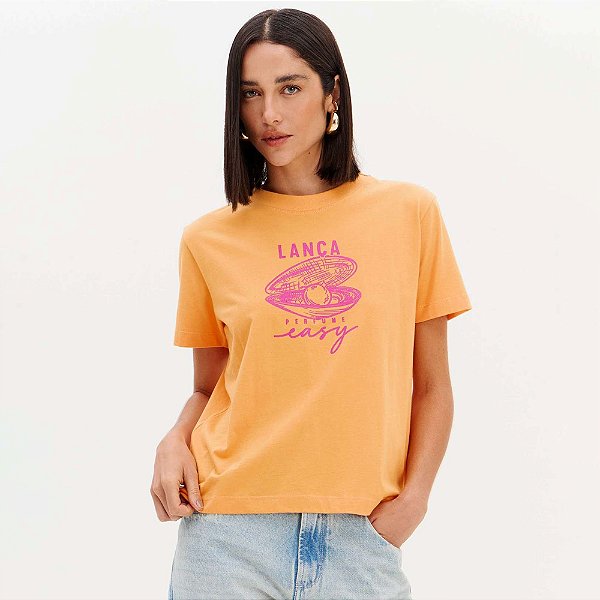 Camiseta Easy Lança Perfume Silk Ve26 Laranja Feminino
