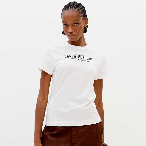 Camiseta Lança Perfume Manga Curta Ve26 Off White Feminino