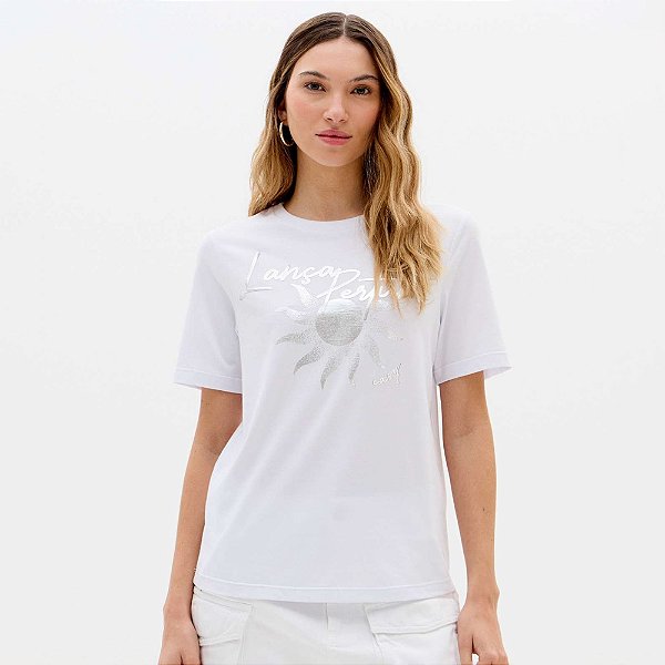 Camiseta Easy Lança Perfume Aplicação Ve26 Branco Feminino