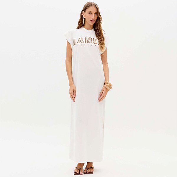 Vestido Super Midi Lança Perfume Slv Ve26 Off White Feminino