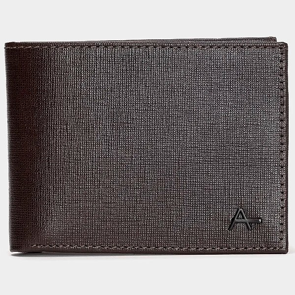 Carteira de Couro Aramis Contact Safe Pr26 Marrom Masculino