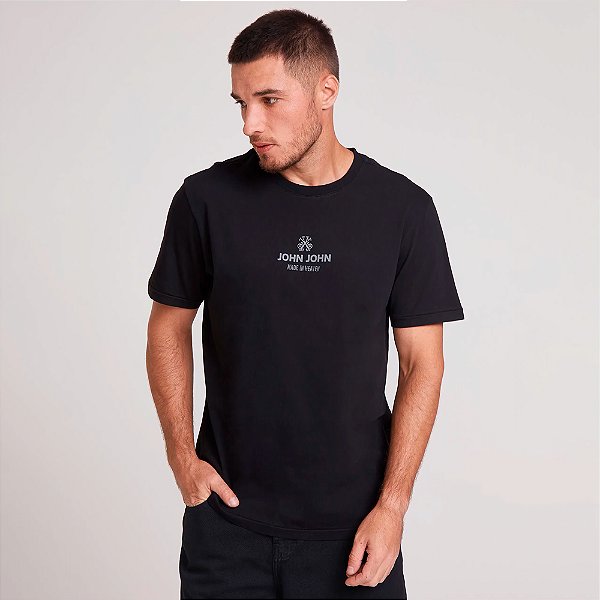 Camiseta John John Regular Industry Pr26 Preto Masculino
