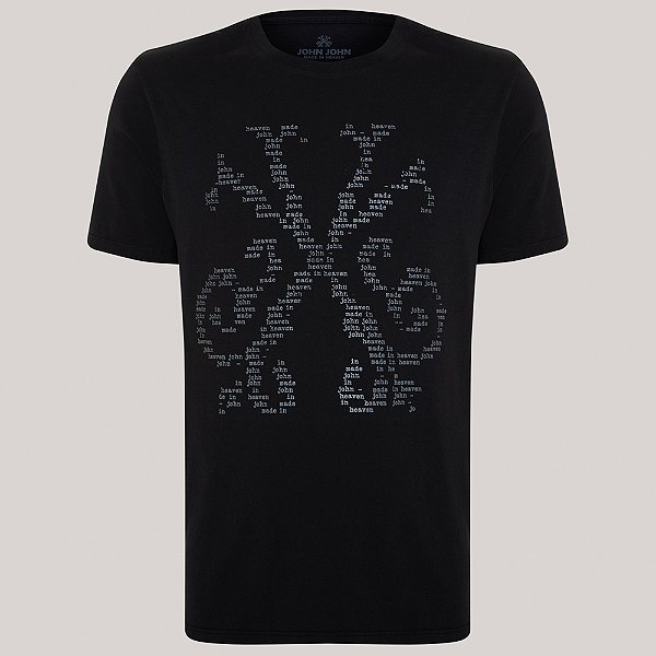 Camiseta John John Regular Heaven Dream Pr26 Preto Masculino