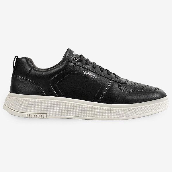 Sapatênis de Couro Ferracini Logan 9314-678A Preto Masculino