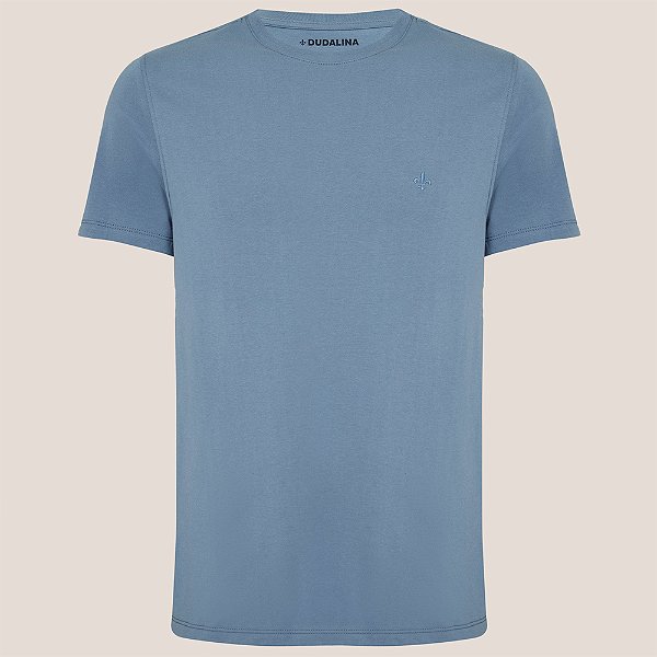 Camiseta Dudalina Essentials Color Ve26 Azul Masculino