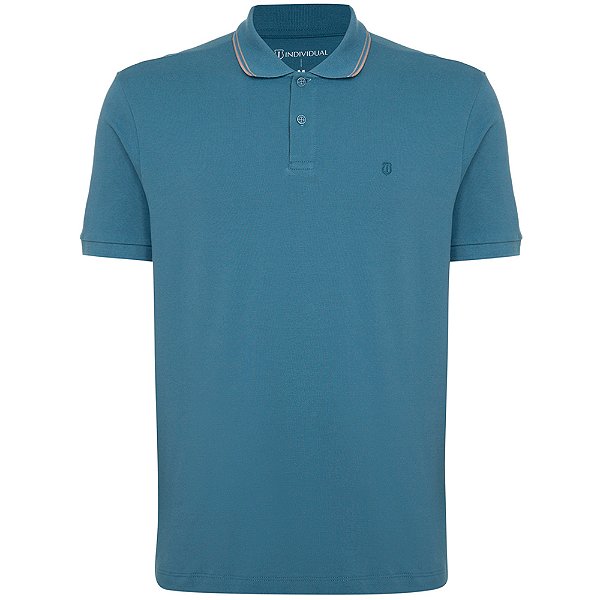 Camisa Polo Individual Basic Comfort Pr26 Azul Masculino
