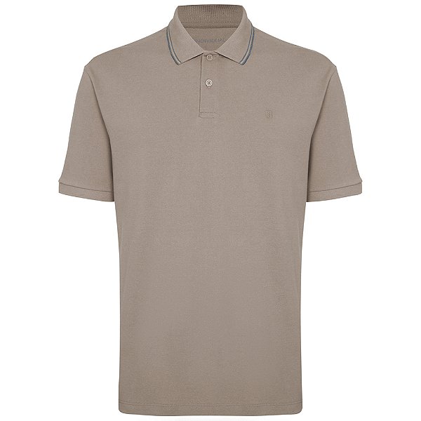Camisa Polo Individual Basic Mod Comfort Pr26 Bege Masculino