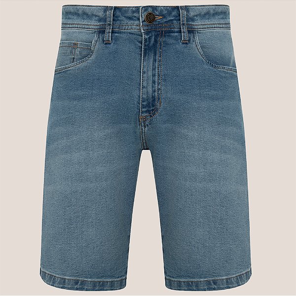 Bermuda Jeans Dudalina Slim Ve26 Azul Masculino