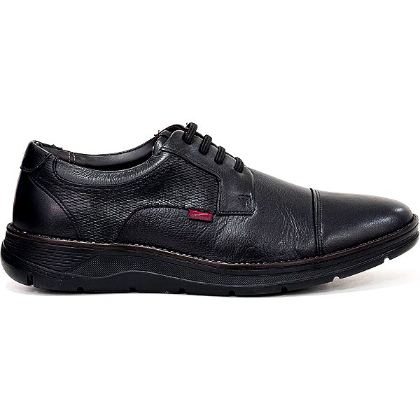 Sapato de Couro Ferracini Fluence 5555-559H Preto Masculino