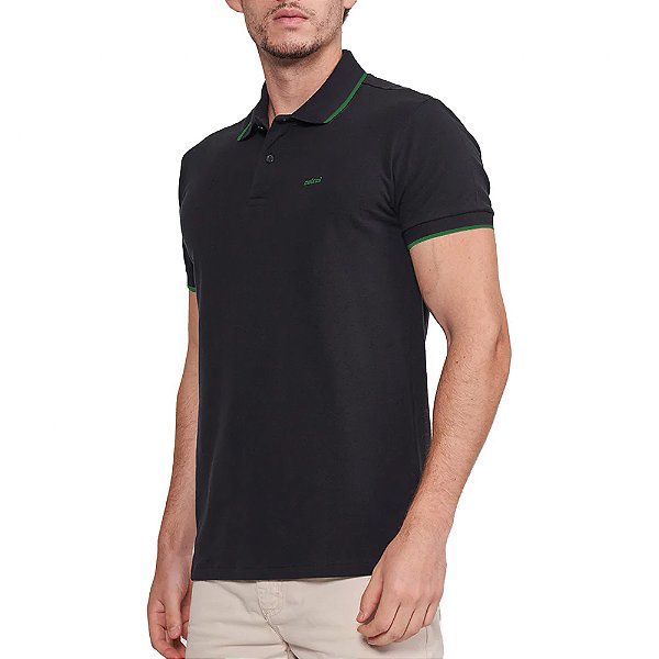 Camisa Polo Colcci One Line Ve26 Preto Masculino
