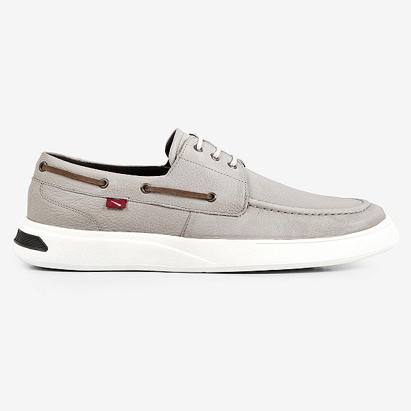 Sapatênis Couro Ferracini Búzios 8961-652B Cinza Masculino