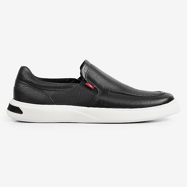 Sapatênis Couro Ferracini Búzios 8960-652A Preto Masculino