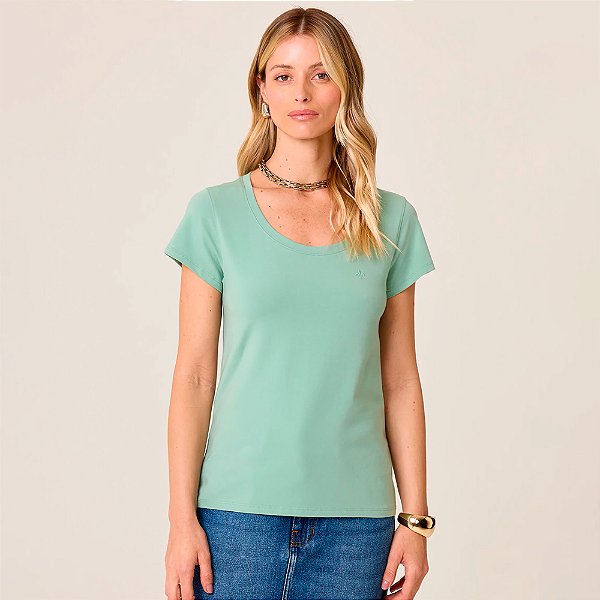 Blusa Dudalina Pima Touch Ve26 Verde Feminino