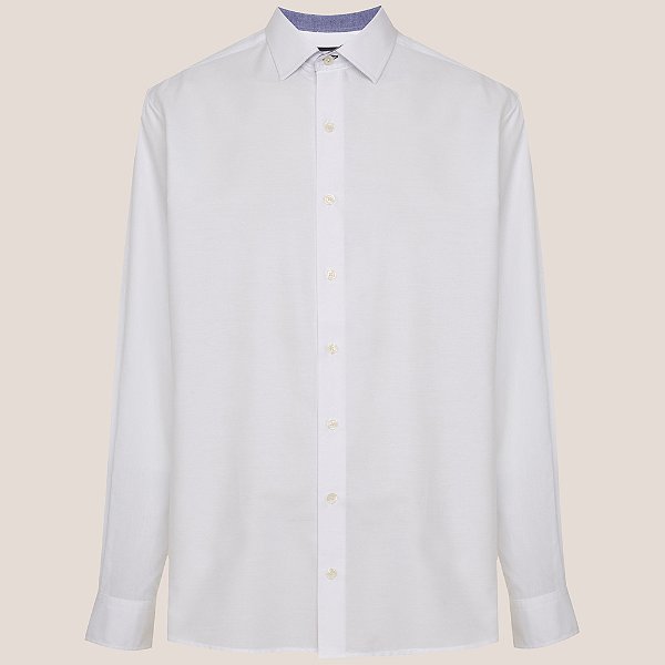 Camisa Dudalina Comfort Trico Lisa Ve26 Branco Masculino