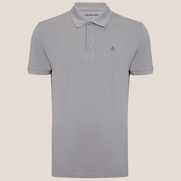 Camisa Polo Dudalina Essentials Ve26 Cinza Masculino
