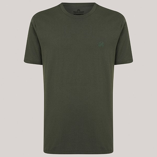 Camiseta John John Regular Light Pr26 Verde Escuro Masculino
