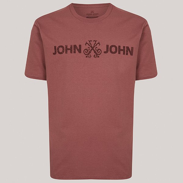 Camiseta John John Regular Basic Pr26 Rosa Masculino