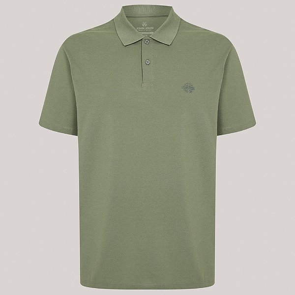 Camisa Polo John John Light Transfer Pr26 Verde Masculino