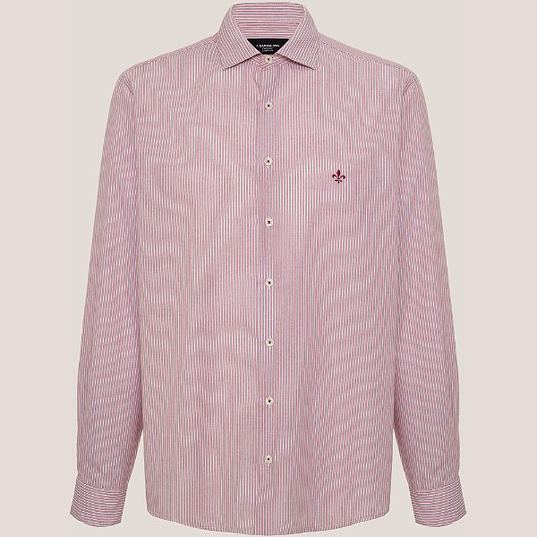 Camisa Slim Dudalina Micro Vichy Ve26 Vermelho Masculino