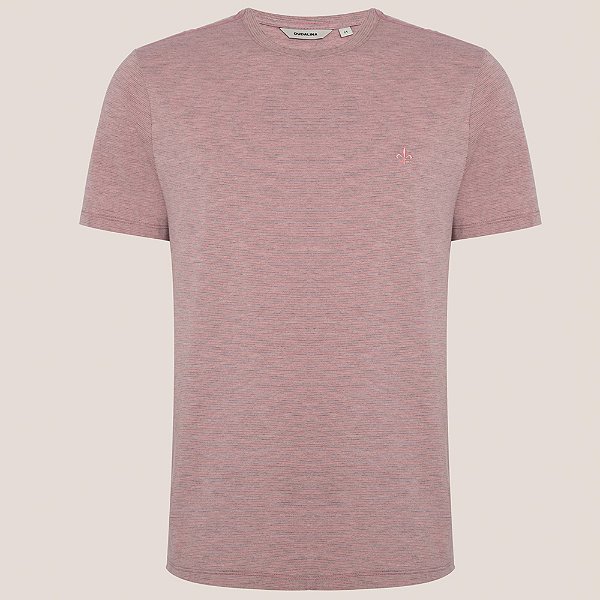 Camiseta Dudalina Mini Listras Pr26 Rosa Claro Masculino
