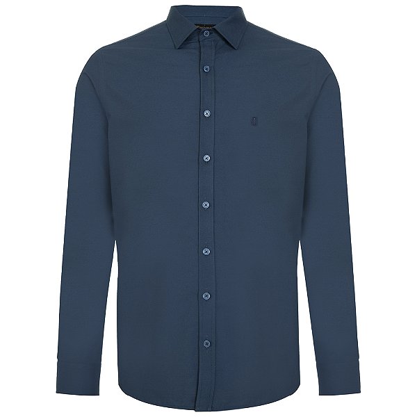 Camisa Individual Slim Lisa Pr26 Marinho Masculino