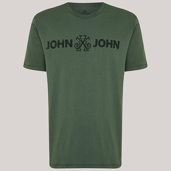 Camiseta John John Regular Basic Pr26 Verde Escuro Masculino