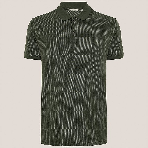 Camisa Polo Dudalina Malha Maquinetada Ve26 Verde Masculino